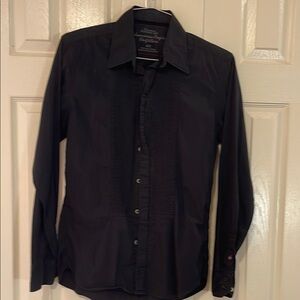 American Eagle Outfitters Black Casual Button Down Shirt